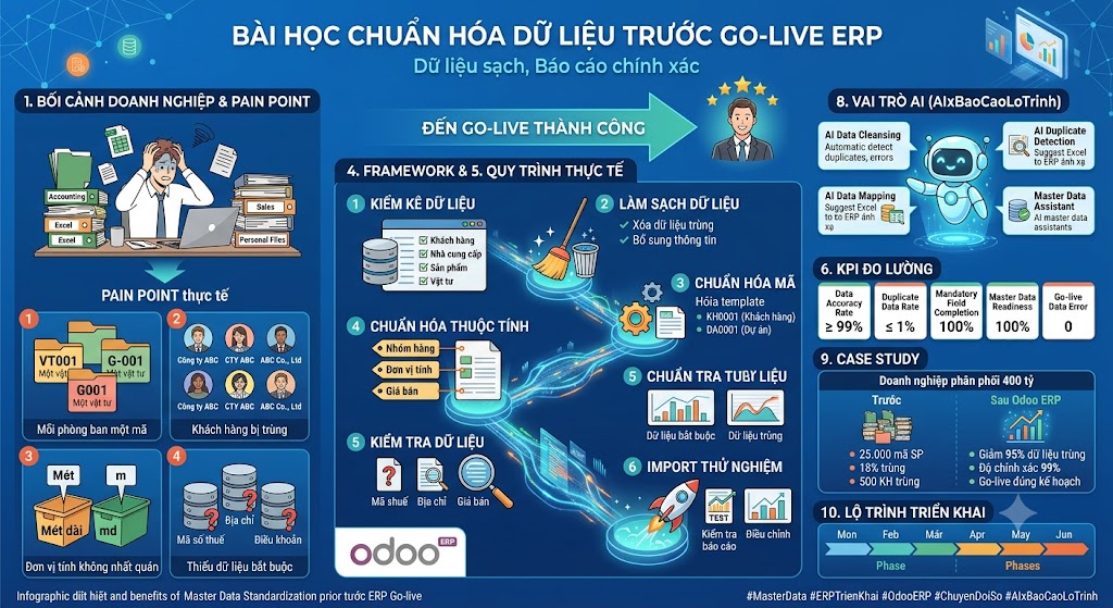 Bài học từ quá trình chuẩn hóa dữ liệu trước Go-live